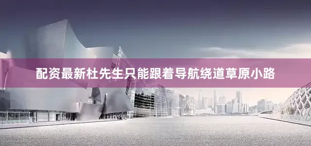 配资最新杜先生只能跟着导航绕道草原小路